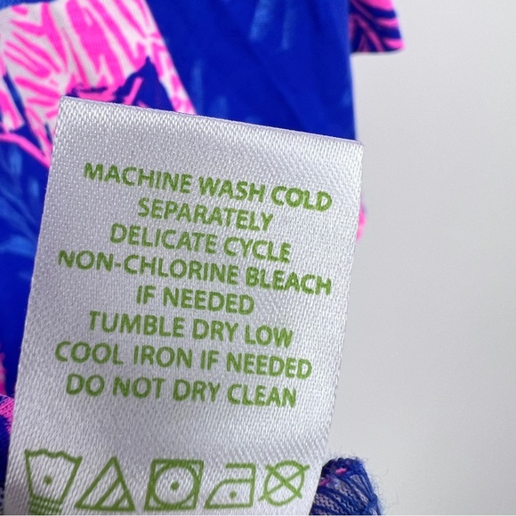 Lilly Pulitzer Dazzle Zebra Teigen Dress with Pink Leaf Patterns - Picture 6 of 10